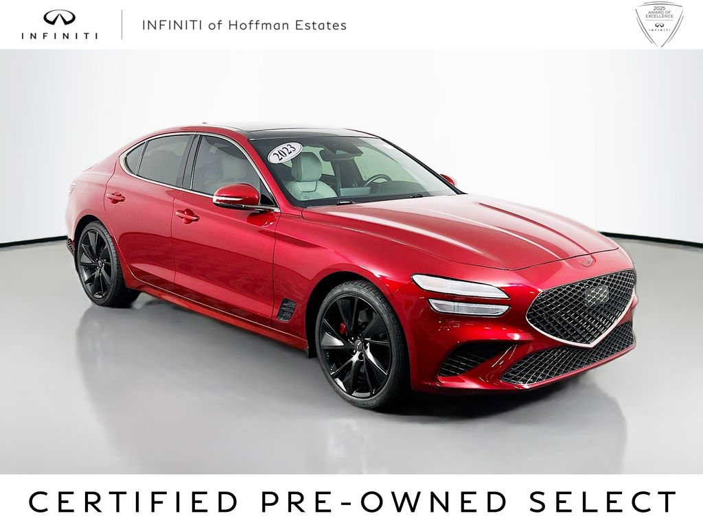 Havana Red 2023 Genesis G70 3.3T RWD Sedan Rear-Wheel Drive 8-Speed Automatic