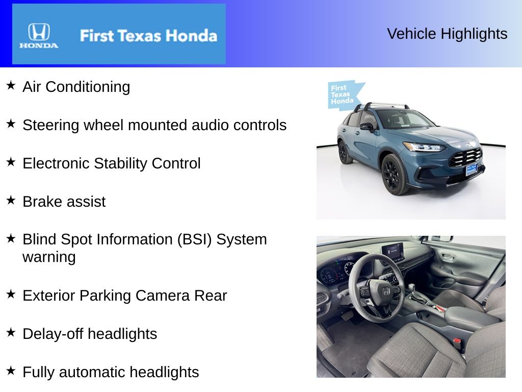 Used Car 2024 Honda Hr-v  Sport For Sale Under $25,000 In Austin, Texas
