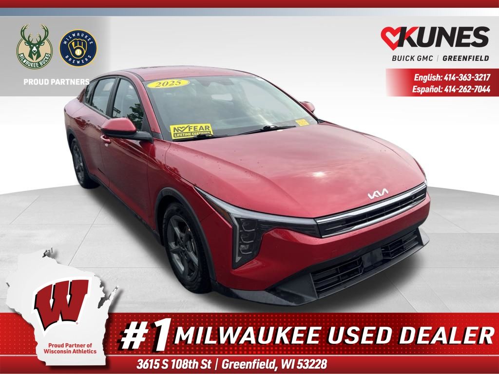 Currant Red 2025 Kia K4 LXS FWD Sedan Front-Wheel Drive Continuously Variable Transmission