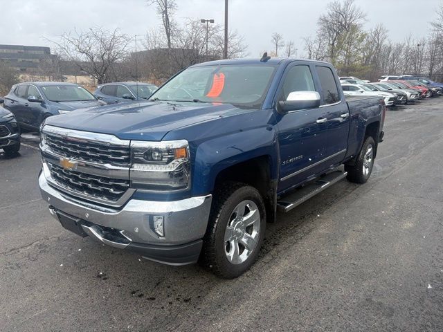 Deep Ocean Blue Metallic 2018 Chevrolet Silverado 1500 LTZ Double Cab 4WD Pickup Truck Four-Wheel Drive 6-Speed Automatic Overdrive