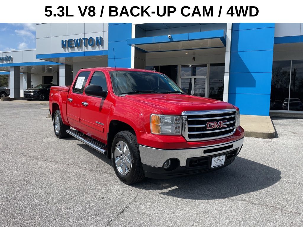 Fire Red 2013 GMC Sierra 1500 SLE Crew Cab 4WD Pickup Truck Four-Wheel Drive 6-Speed Automatic