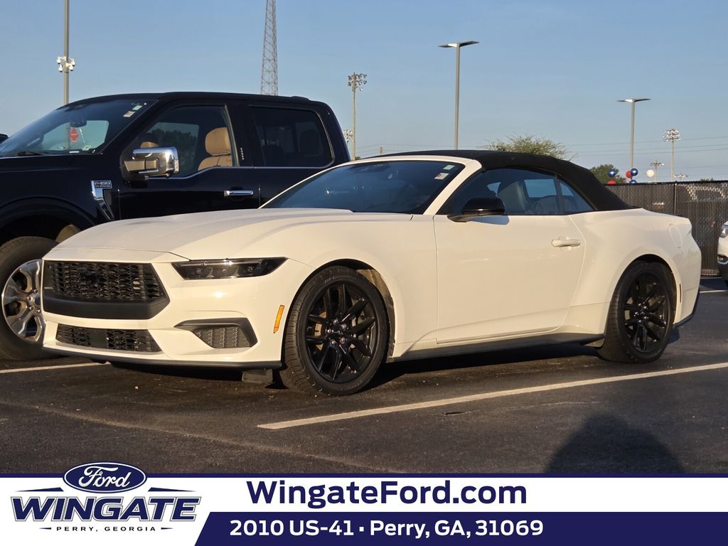 Oxford White 2024 Ford Mustang Convertible Rear-Wheel Drive Automatic