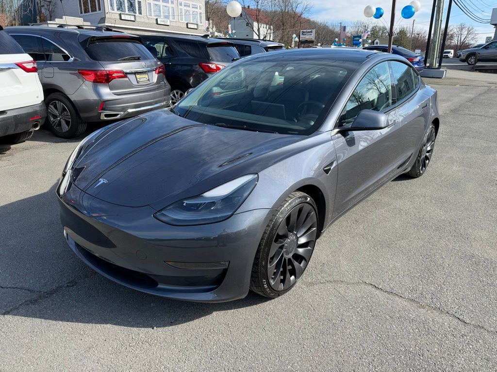 Midnight Silver Metallic 2023 Tesla Model 3 Performance AWD Sedan All-Wheel Drive 1-Speed Automatic