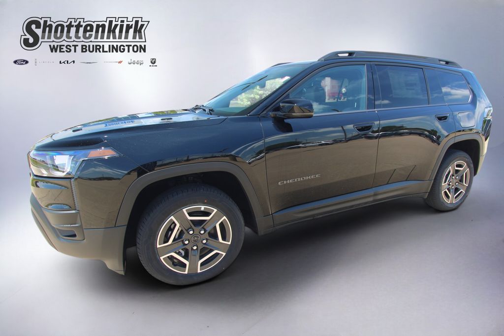 Diamond Black Crystal Pearlcoat 2026 Jeep Cherokee SUV / Crossover Four-Wheel Drive Continuously Variable Transmission