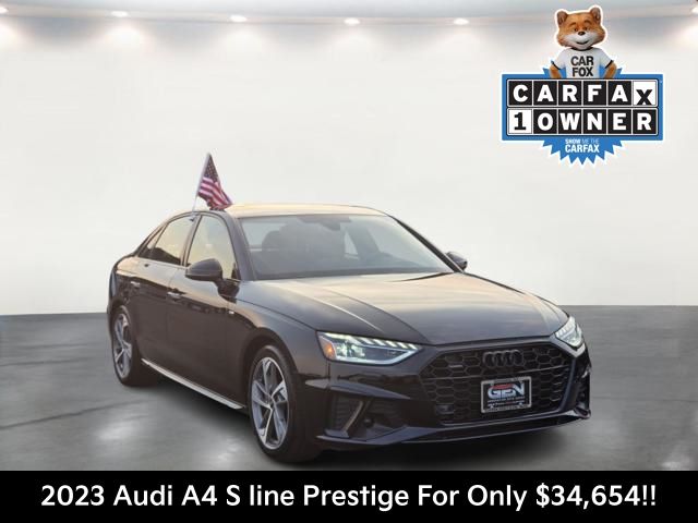 Black Metallic 2023 Audi A4 Sedan All-Wheel Drive 7-Speed Automatic