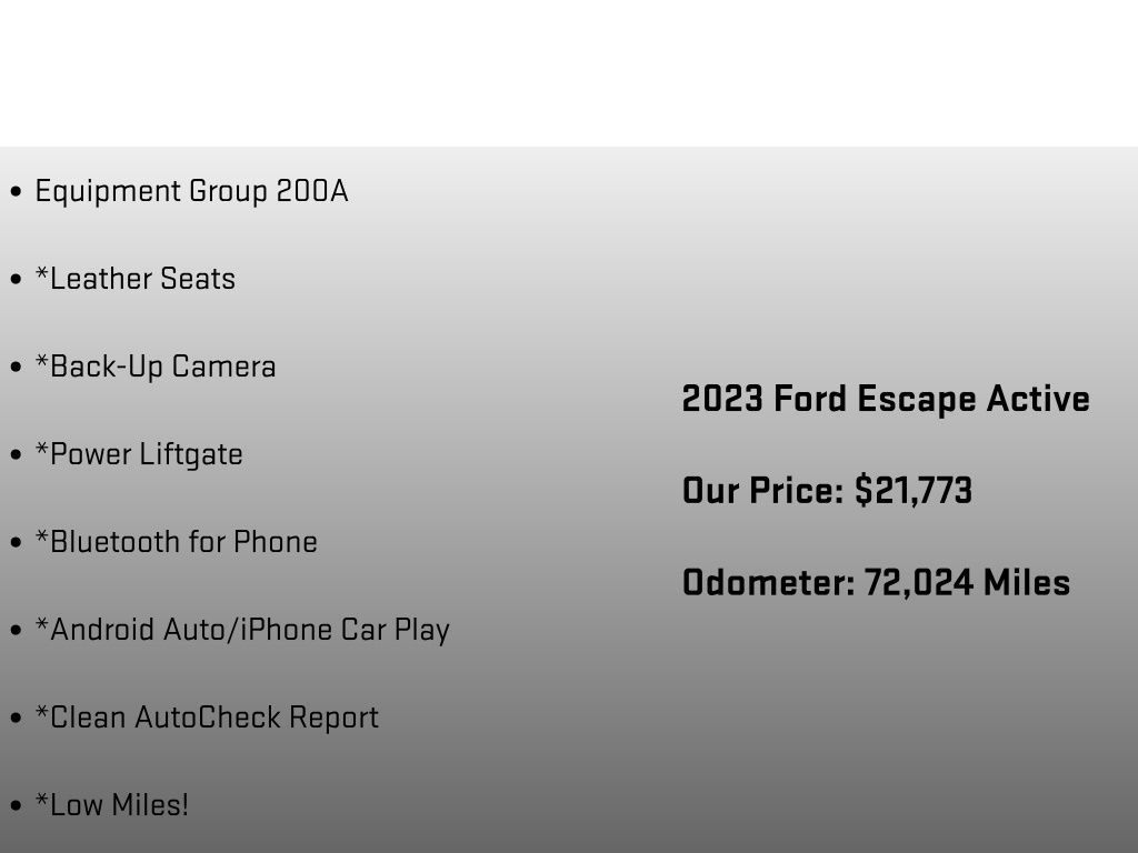 2023 Ford Escape Active Gray at Rafferty Subaru