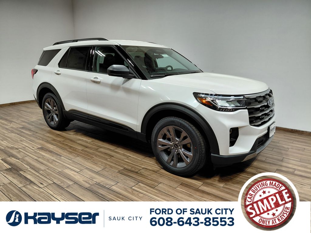 White Metallic 2026 Ford Explorer SUV / Crossover All-Wheel Drive Automatic