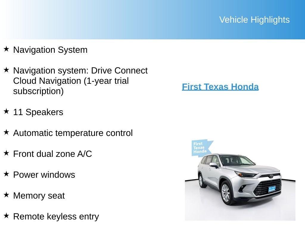 Used Car 2024 Toyota Grand Highlander  Platinum For Sale Under $50,000 In Austin, Texas