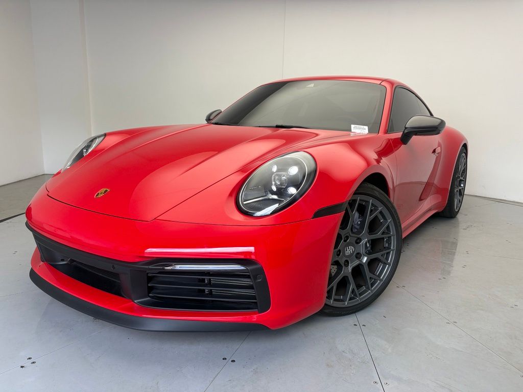 Red 2024 Porsche 911 Coupe Rear-Wheel Drive 7-Speed Manual