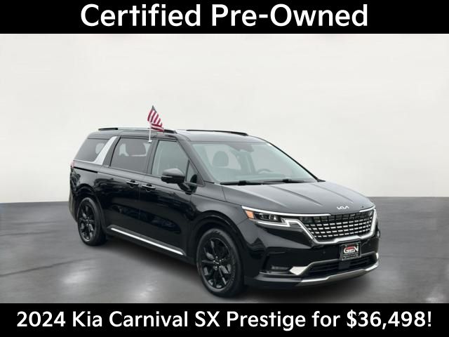 Aurora Black Pearl 2024 Kia Carnival SX Prestige FWD Minivan Front-Wheel Drive 8-Speed Automatic