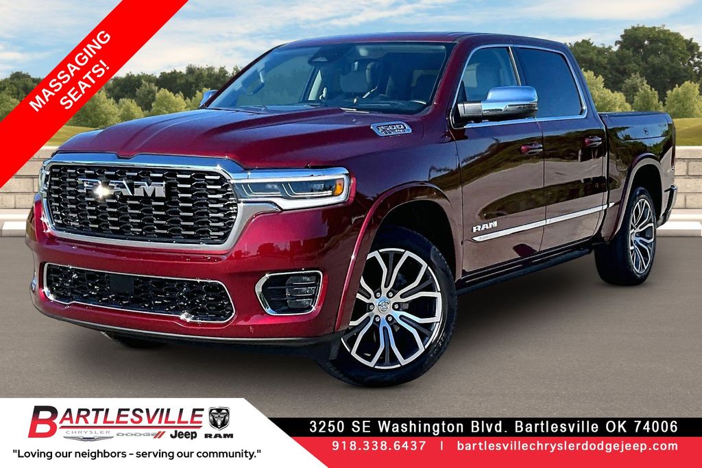 Delmonico Red Pearlcoat 2025 RAM 1500 Pickup Truck Four-Wheel Drive 8-Speed Automatic