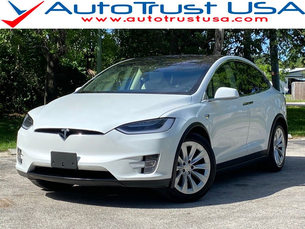 Pearl White Multi-Coat 2018 Tesla Model X 100D AWD SUV / Crossover All-Wheel Drive 1-Speed Automatic