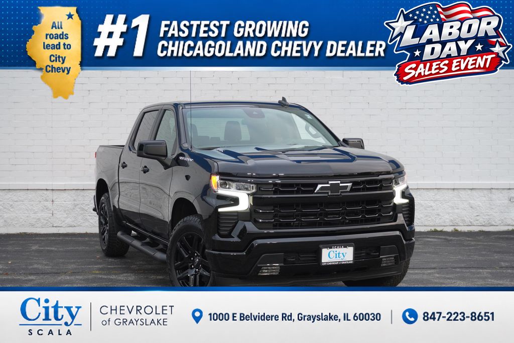 Black 2026 Chevrolet Silverado 1500 Pickup Truck Four-Wheel Drive 8-Speed Automatic