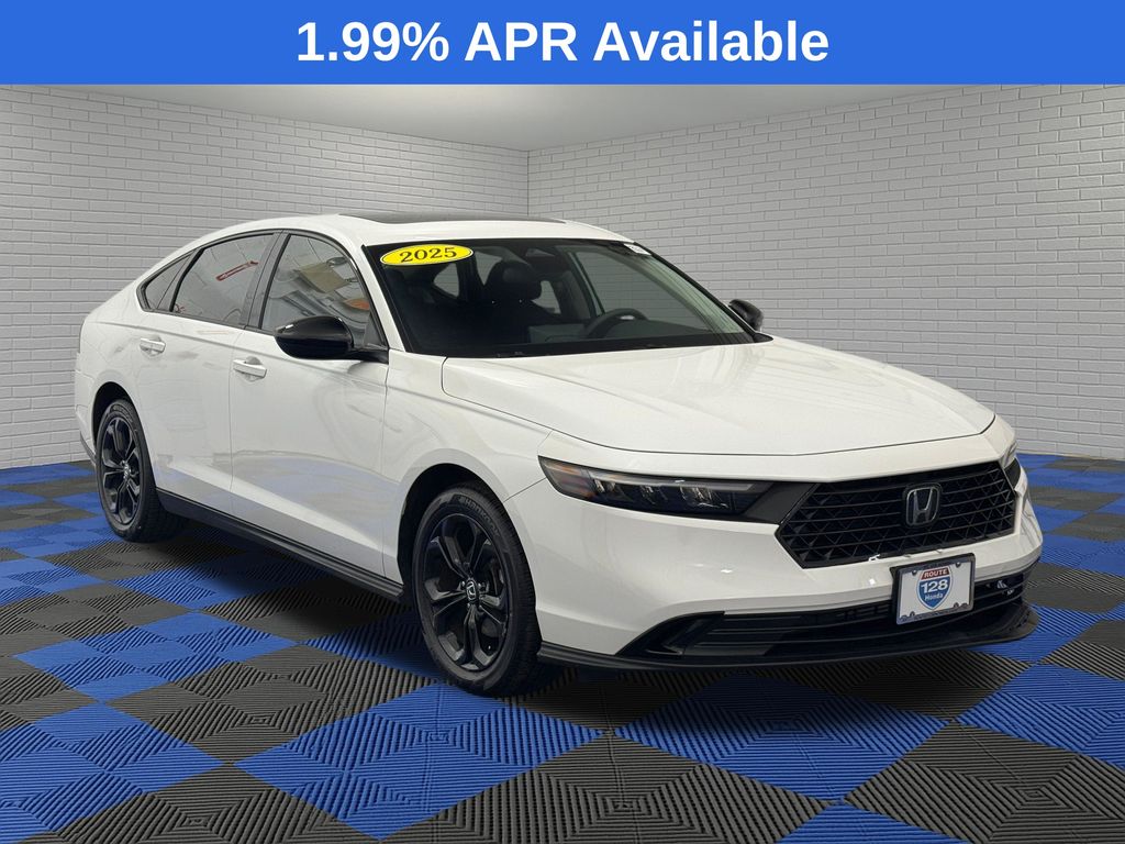 Platinum White Pearl 2025 Honda Accord Sedan Front-Wheel Drive Continuously Variable Transmission