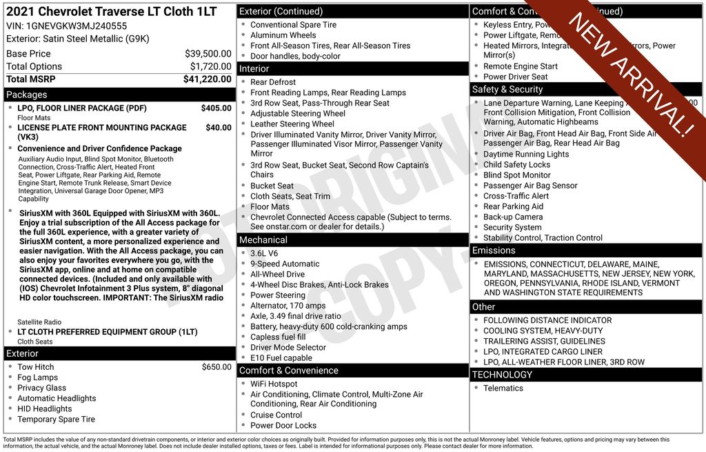 Used 2021 Chevrolet Traverse For Sale in Fort Wayne, IN