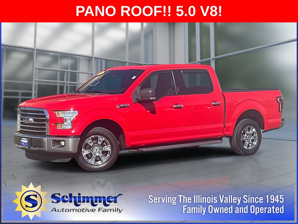 Race Red 2015 Ford F-150 XLT SuperCrew Pickup Truck 4X2 6-Speed Automatic