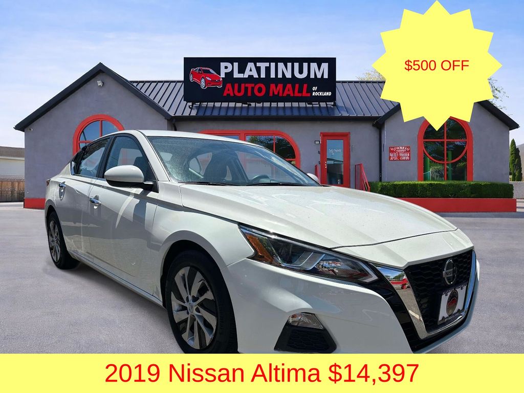 Glacier White 2019 Nissan Altima 2.5 S FWD Sedan Front-Wheel Drive Continuously Variable Transmission
