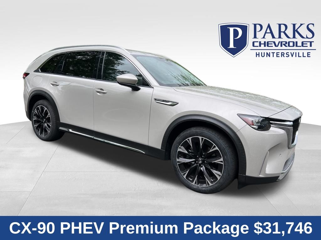 Gray (Platinum Quartz) 2024 Mazda CX-90 PHEV Premium AWD SUV / Crossover All-Wheel Drive 8-Speed Automatic
