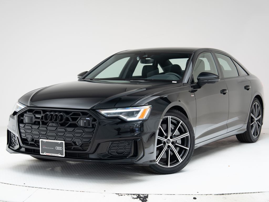 Black Metallic 2025 Audi A6 quattro Premium Plus 55 TFSI Sedan All-Wheel Drive 7-Speed Automatic