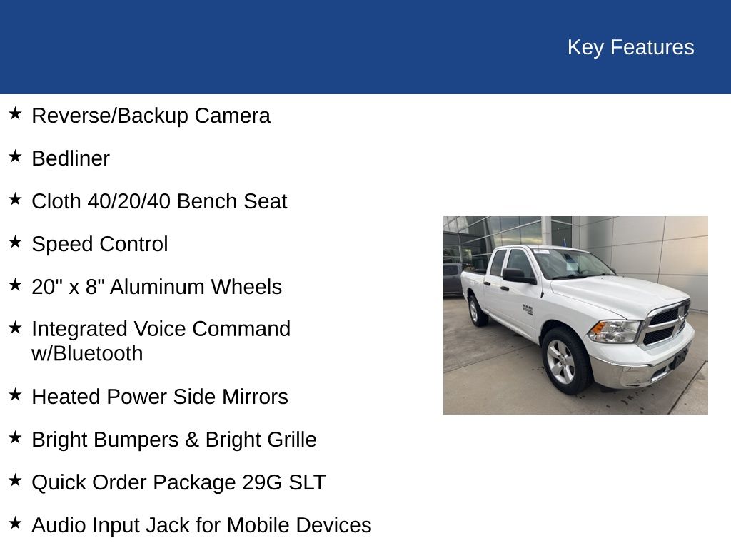 2024 Ram 1500 Classic SLT Quad Cab 4x4 6'4" Box