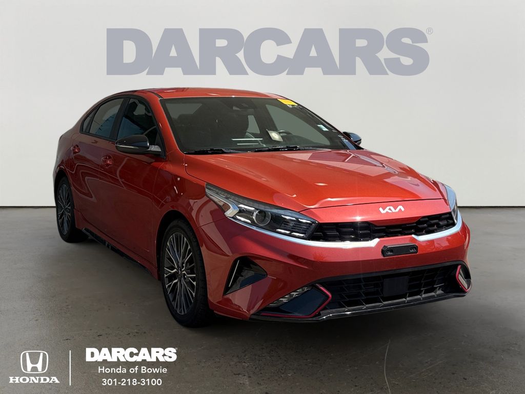 Fire Orange 2023 Kia Forte Sedan Front-Wheel Drive Continuously Variable Transmission