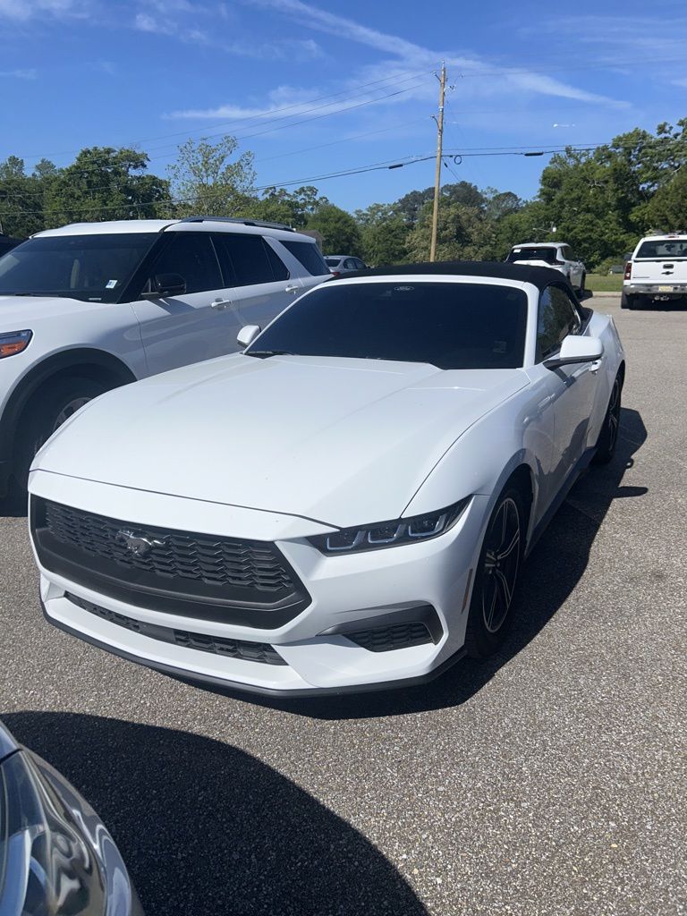 Oxford White 2024 Ford Mustang EcoBoost Convertible RWD Convertible Rear-Wheel Drive Automatic