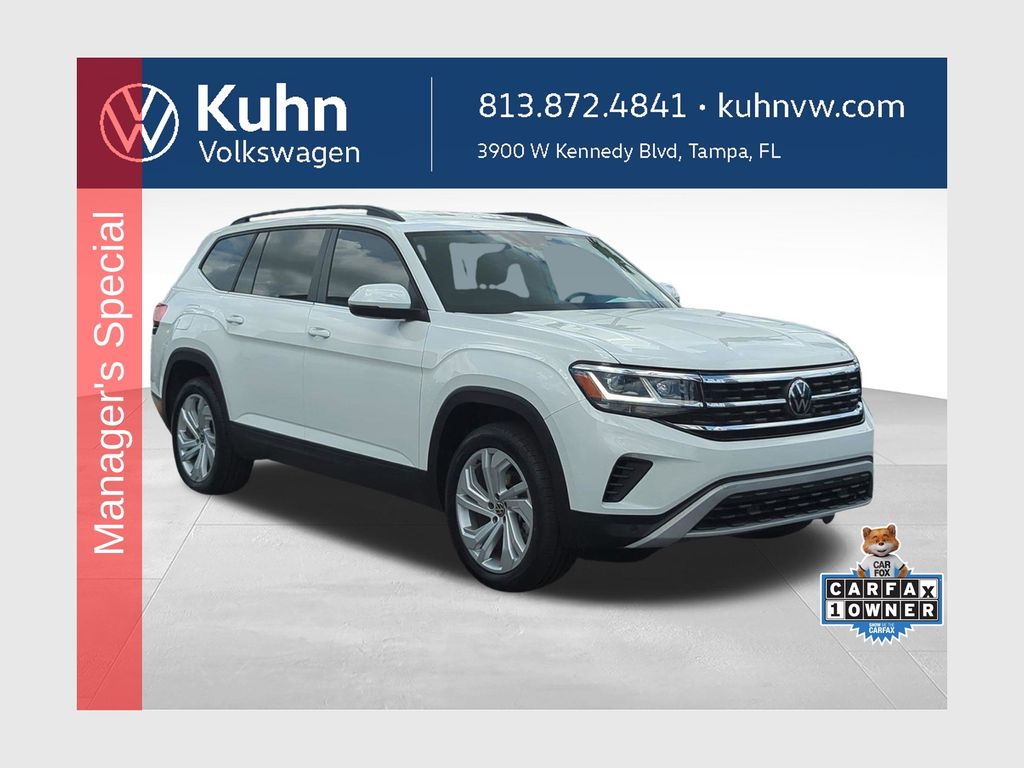 Pure White 2023 Volkswagen Atlas SUV / Crossover Front-Wheel Drive 8-Speed Automatic