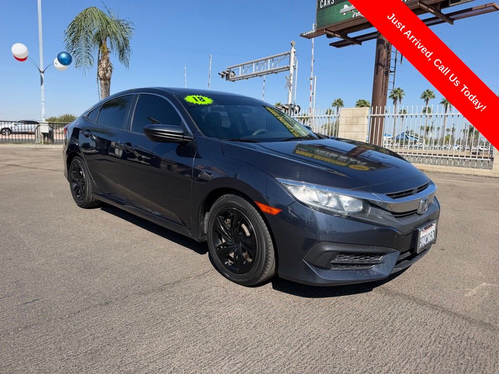 Gray (Modern Steel Metallic) 2018 Honda Civic Sedan Front-Wheel Drive Continuously Variable Transmission