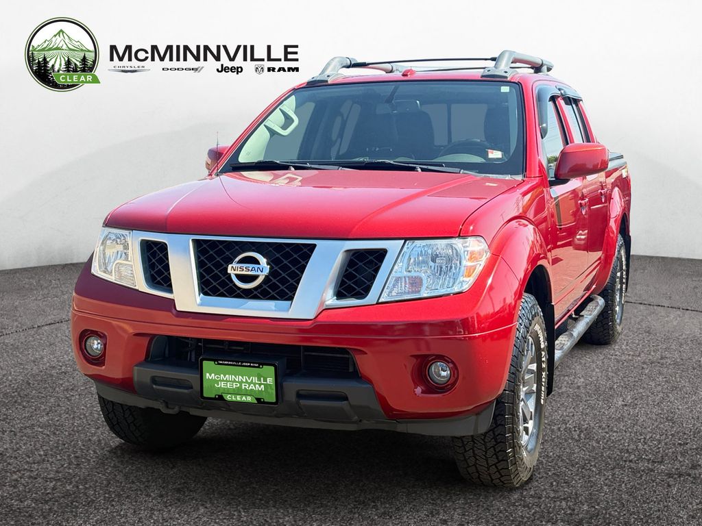 Lava Red 2017 Nissan Frontier Pickup Truck Four-Wheel Drive 5-Speed Automatic Overdrive
