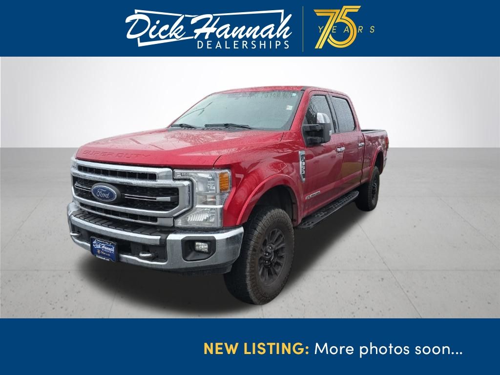 Red 2020 Ford F-350 Super Duty Lariat Crew Cab 4WD Pickup Truck Four-Wheel Drive Automatic