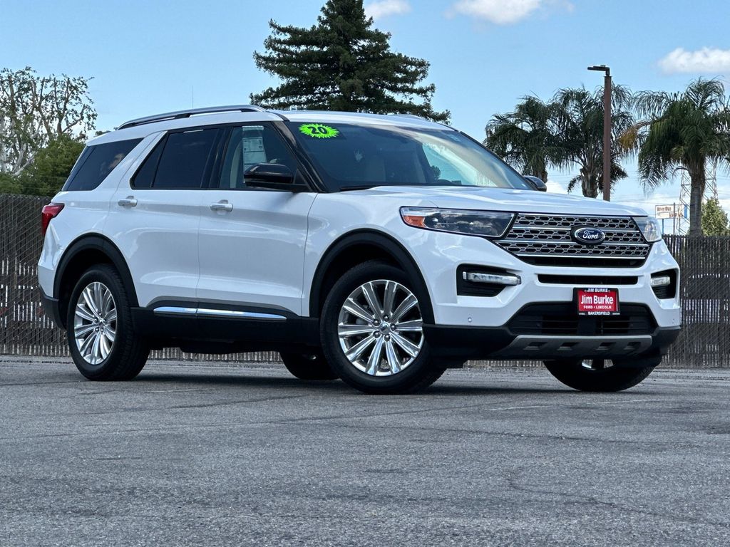Star White Metallic Tri-Coat 2020 Ford Explorer Limited AWD SUV / Crossover All-Wheel Drive Automatic
