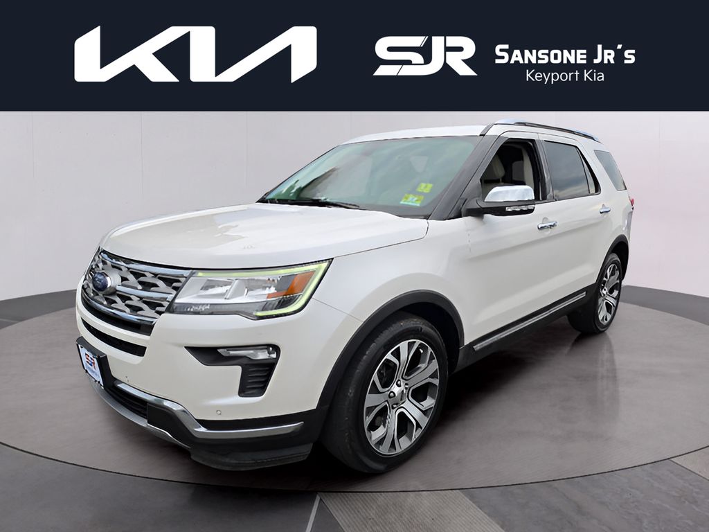 White Platinum Clearcoat Metallic 2019 Ford Explorer SUV / Crossover All-Wheel Drive 6-Speed Automatic
