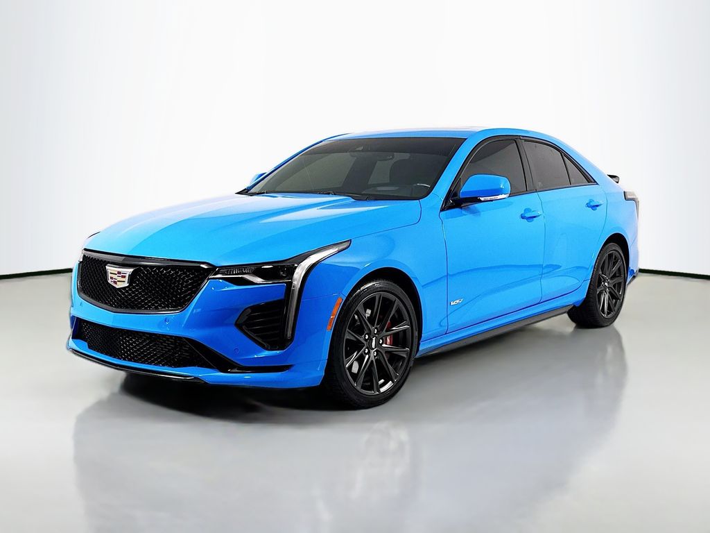 Blue 2022 Cadillac CT4 V-Series AWD Sedan All-Wheel Drive Automatic