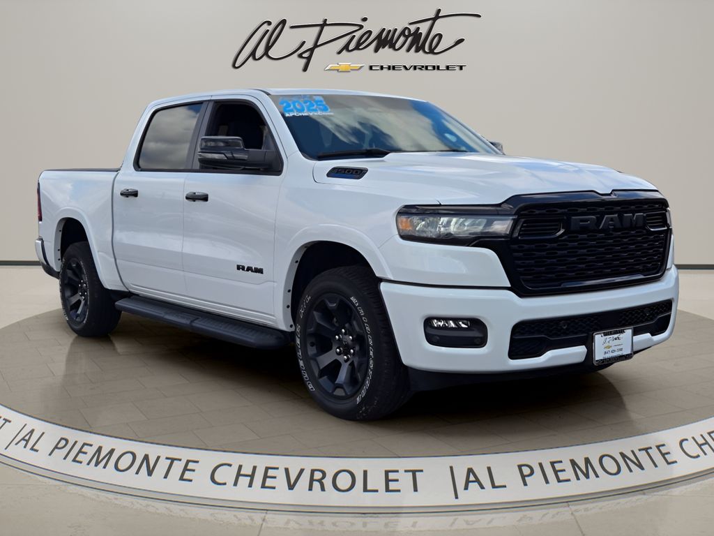 Bright White Clearcoat 2025 RAM 1500 Big Horn Crew Cab 4WD Pickup Truck Four-Wheel Drive 8-Speed Automatic