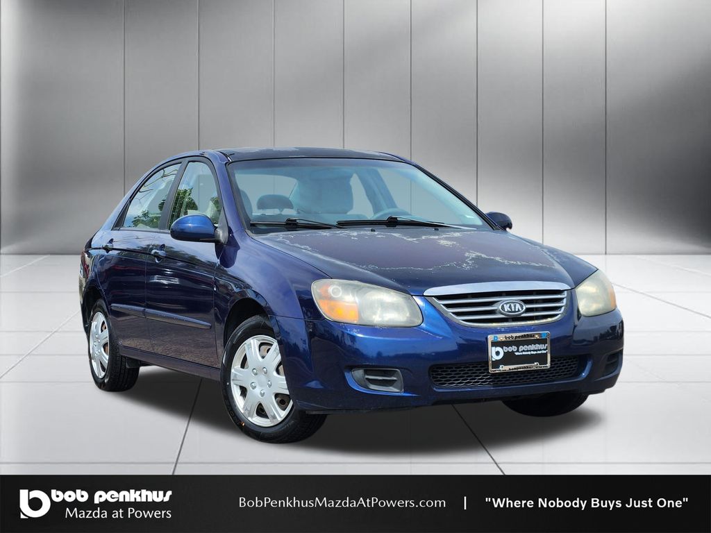 Deep Ocean Blue 2009 Kia Spectra Sedan Front-Wheel Drive 4-Speed Automatic Overdrive