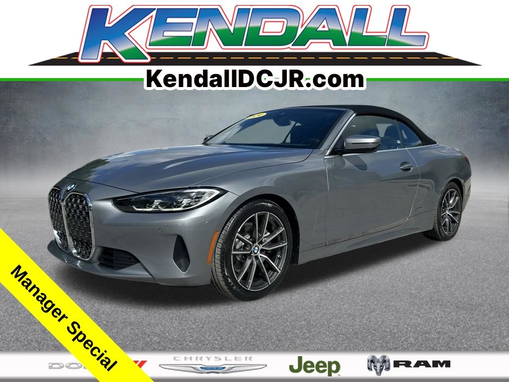 Gray Metallic 2024 BMW 4 Series Convertible Rear-Wheel Drive 8-Speed Automatic