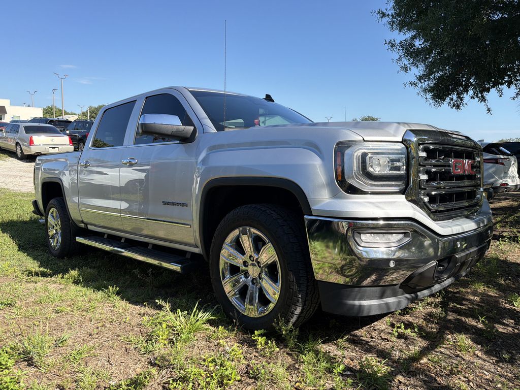 Quicksilver Metallic 2018 GMC Sierra 1500 SLT Crew Cab Pickup Truck 4X2 6-Speed Automatic Overdrive
