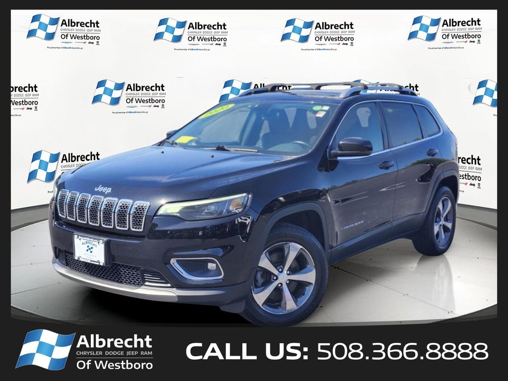 Diamond Black Crystal Pearlcoat 2020 Jeep Cherokee SUV / Crossover Four-Wheel Drive 9-Speed Automatic
