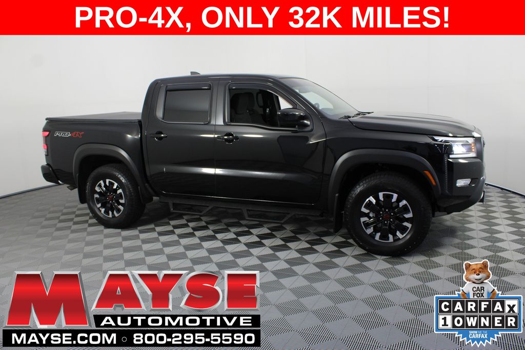 Super Black 2024 Nissan Frontier Pickup Truck Four-Wheel Drive 9-Speed Automatic Overdrive