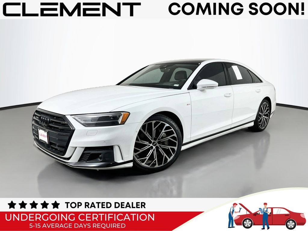 Glacier White 2021 Audi A8 Sedan All-Wheel Drive 8-Speed Automatic