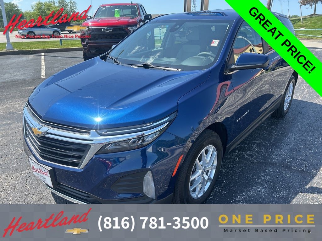 Blue Glow Metallic 2022 Chevrolet Equinox LT FWD with 1LT SUV / Crossover Front-Wheel Drive 6-Speed Automatic Overdrive
