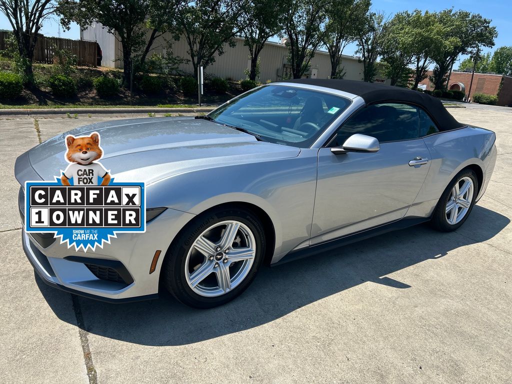 Iconic Silver Metallic 2026 Ford Mustang Convertible Rear-Wheel Drive Automatic