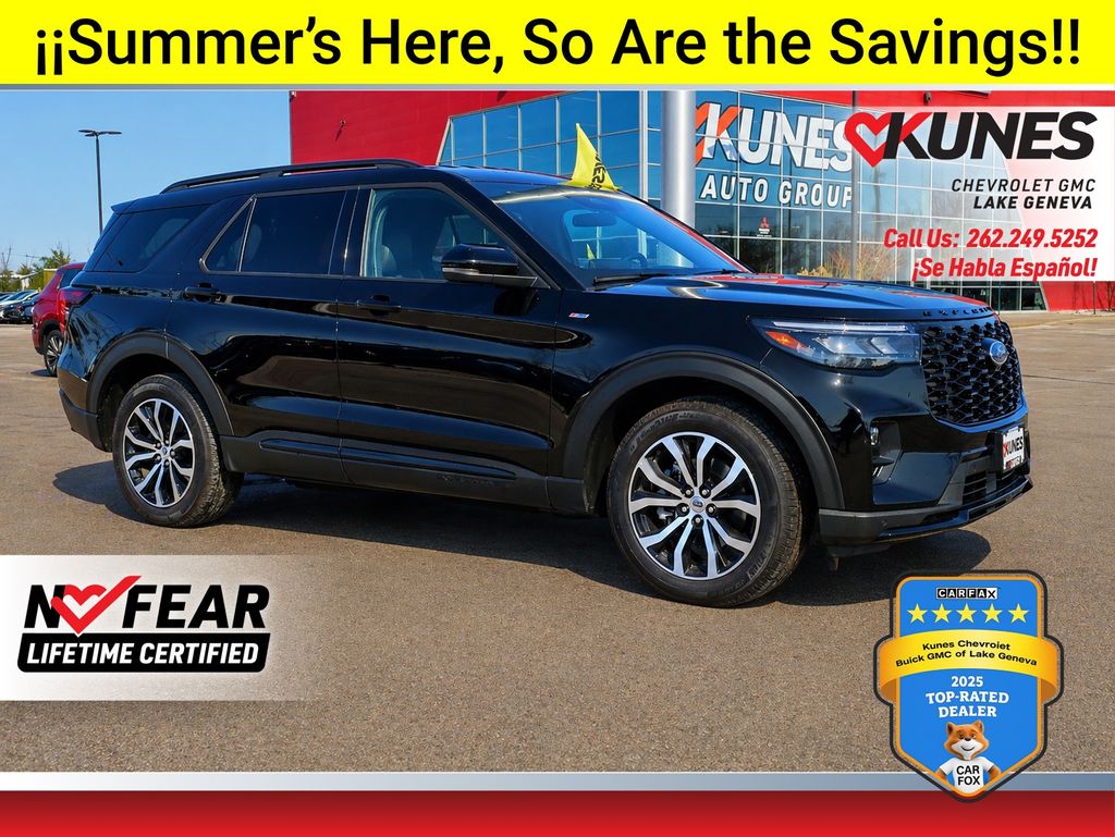 Black Metallic 2025 Ford Explorer SUV / Crossover All-Wheel Drive Automatic
