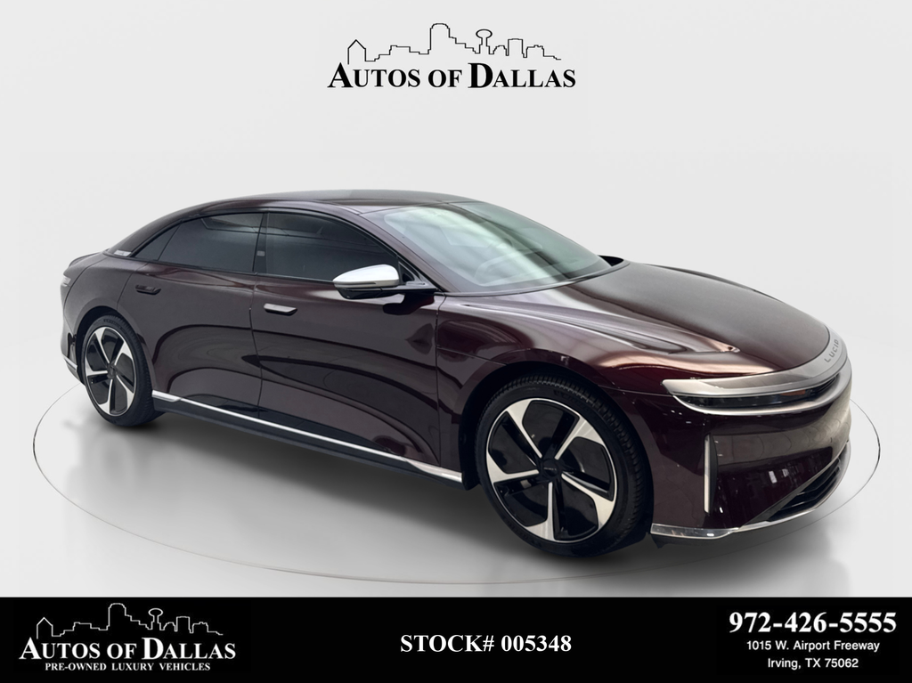 Red (Maroon) 2025 Lucid Air Sedan All-Wheel Drive 1-Speed Automatic
