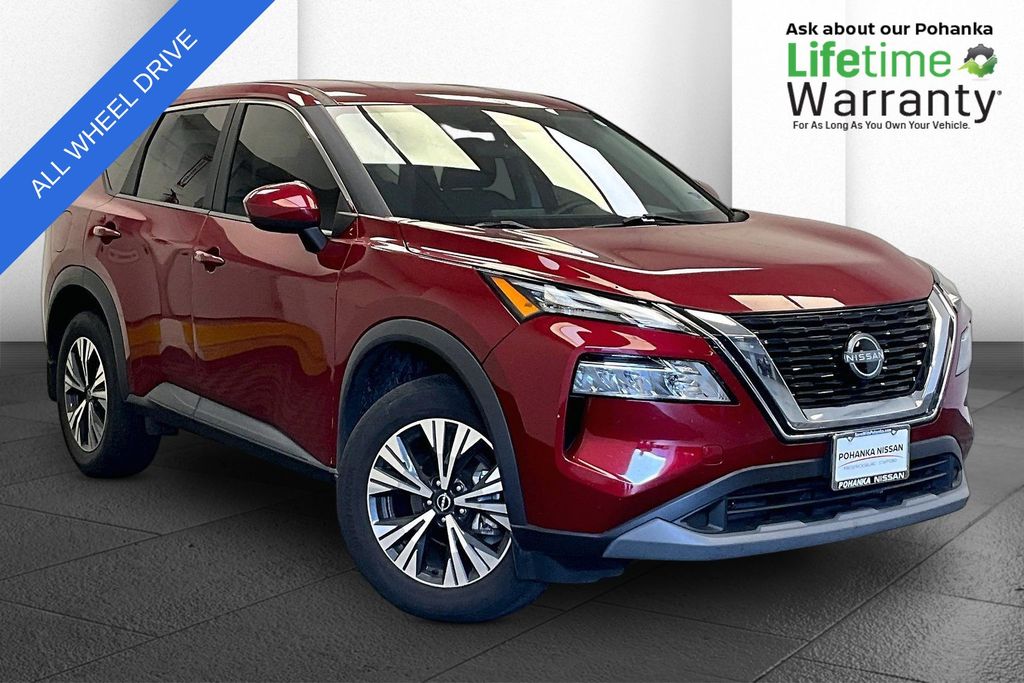 Red Metallic 2023 Nissan Rogue SUV / Crossover All-Wheel Drive Continuously Variable Transmission