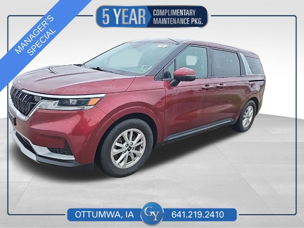 Flare Red 2022 Kia Carnival Minivan Front-Wheel Drive 8-Speed Automatic