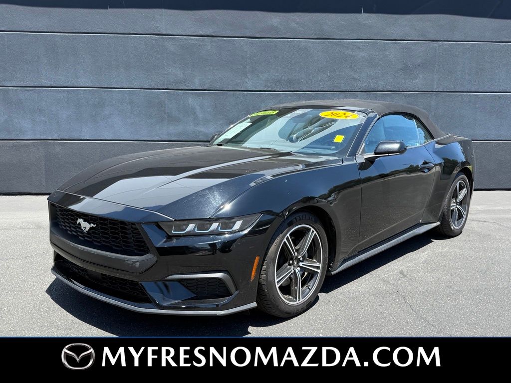Shadow Black 2024 Ford Mustang Convertible Rear-Wheel Drive Automatic