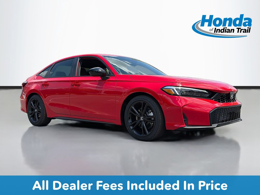 Rallye Red 2026 Honda Civic Sedan Front-Wheel Drive 6-Speed Manual