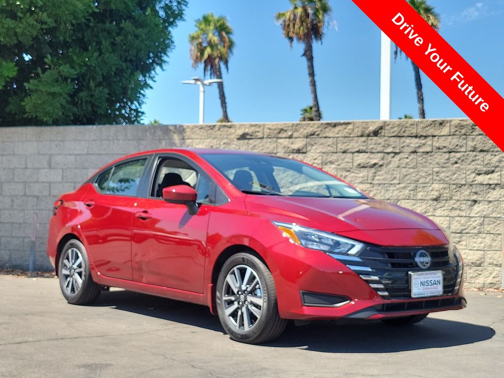 Red (Scarlet) 2025 Nissan Versa Sedan Front-Wheel Drive Continuously Variable Transmission