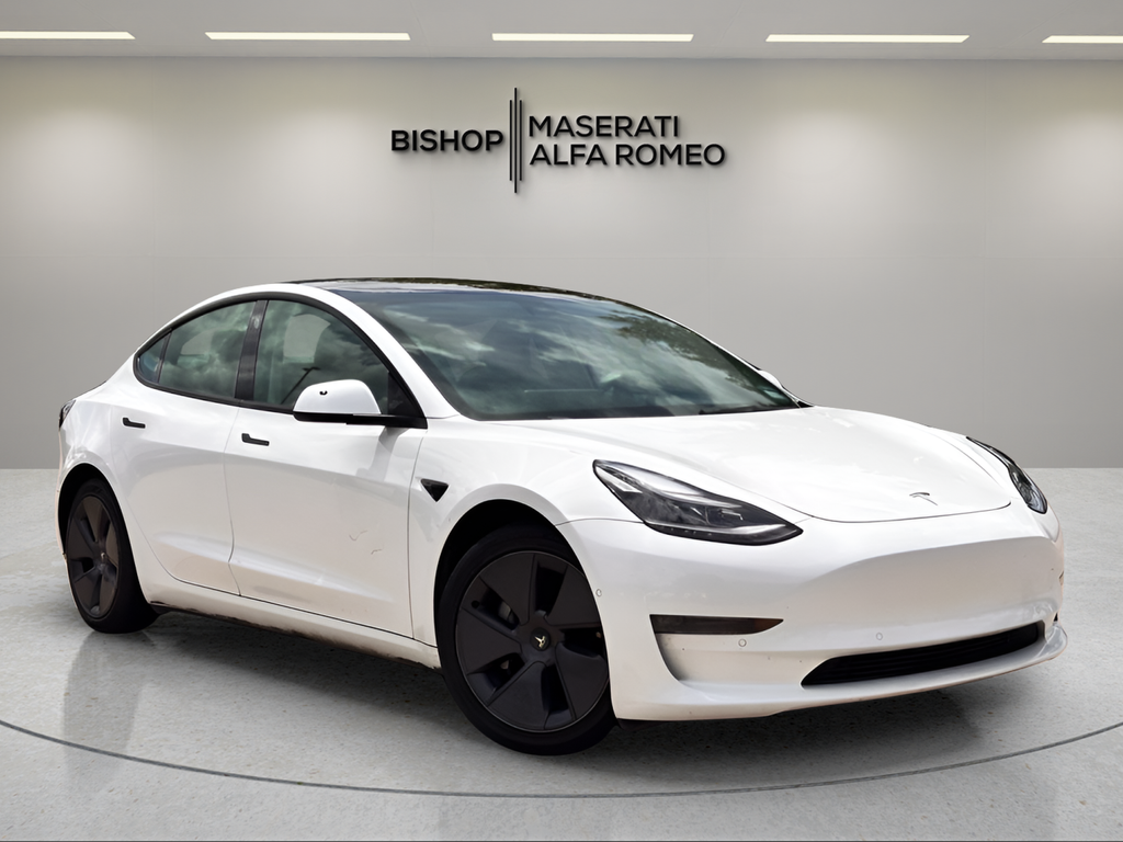 Solid Black 2022 Tesla Model 3 Long Range AWD Sedan All-Wheel Drive 1-Speed Automatic